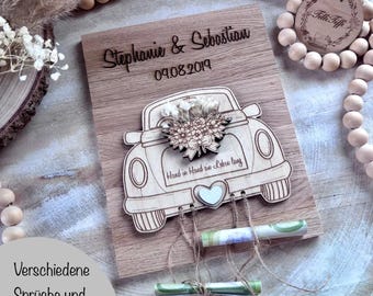 Geschenk zur Hochzeit, Hochzeitsgeschenk personalisiert, personalisiertes Geldgeschenk zur Hochzeit, Hochzeitsgeschenk mit Namen, Hochzeit