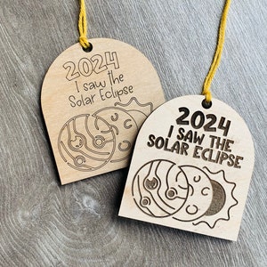 Solar Eclipse Ornaments SVG - I Saw The Solar Eclipse - The Year of the Solar Eclipse - Solar Eclipse Laser SVG - 2024 Ornaments SVG - Laser