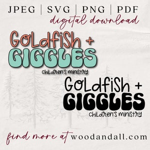 Goldfish and Giggles SVG - Pastor Infantil - Camisa Diretor Infantil - Diretor de Berçário - Professora de Creche SVG - Camisa Professora de Puericultura