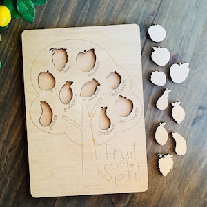 Frutto dello Spirito Puzzle SVG - Download istantaneo - Puzzle cristiano - Puzzle Homeschool SVG - Frutto dello Spirito SVG - Strumenti Homeschool -