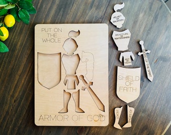 Armor of God Puzzle SVG - Instant Download - Christian Puzzle - Homeschool Puzzle SVG -  Bible Puzzle SVG - Homeschool Tools -