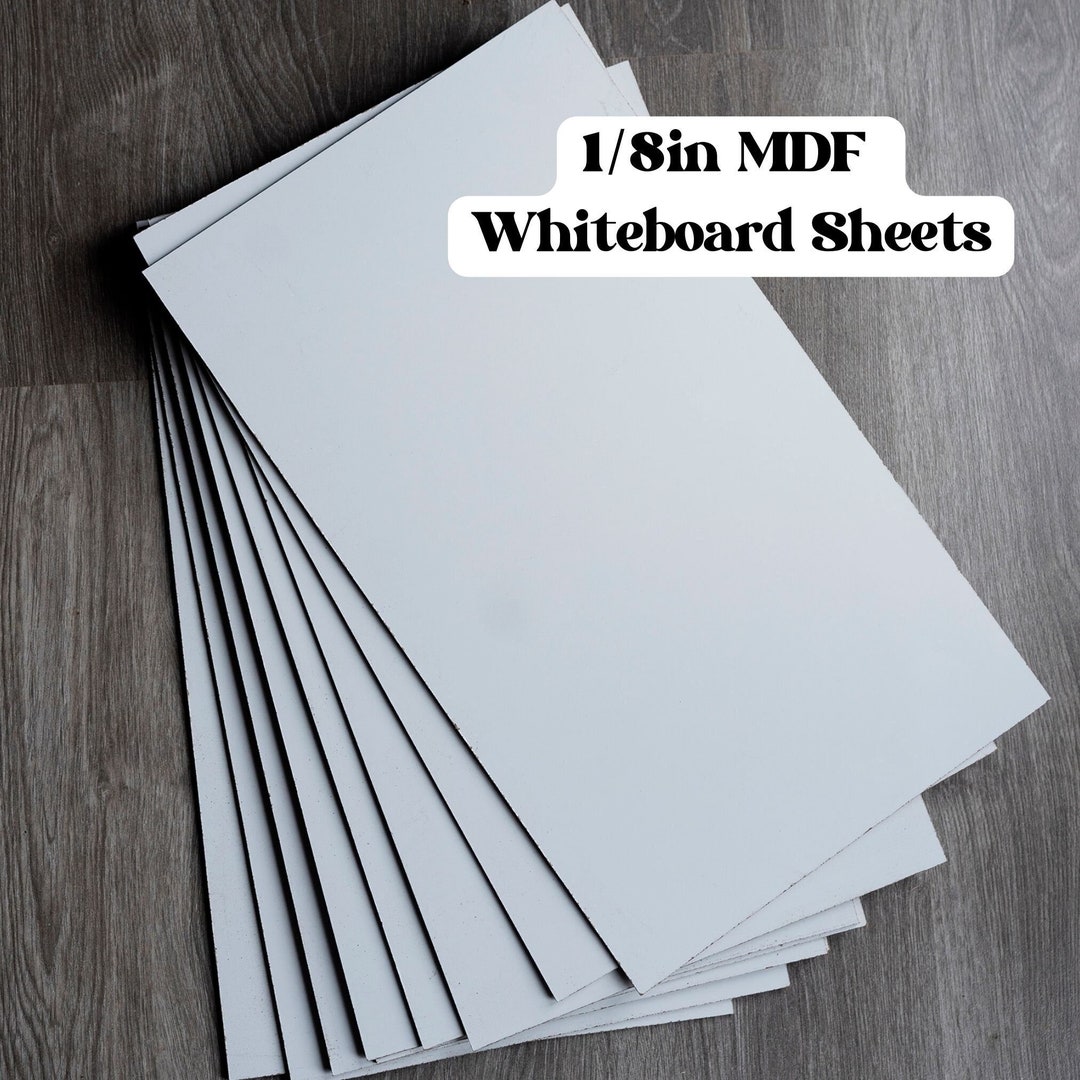 1/8 Whiteboard Sheets MDF Ready Sheets Set of 10 Sheets Laser