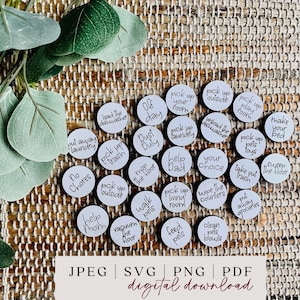 家事トークン SVG - キッズハウス家事チャート - レーザーカット木製 SVG - 毎日の家事タスク - 家事アイデアトークンカットファイル - デジタルファイル - カットファイル SVG