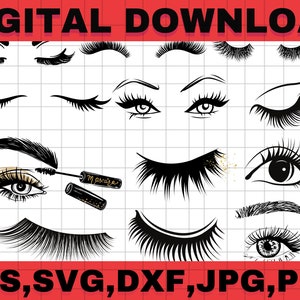 Eyelash svg\ eyelash svg bundle\ eyelashes svg\ eye lashes svg\ eye lash clip art\ eyelash clipart\ eyelashes png\ cricut silhouette cut fil