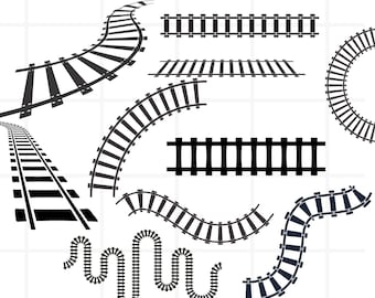 線路 SVG\ 線路シルエット\ 鉄道 SVG、\ 線路ベクター