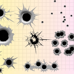 Bullet Hole SVG Bundle\ Bullet Hole PNG Bundle\ Bullet Hole Clipart\ Bullet Hole SVG Cut Files For Cricut\ Bullet Hole Silhouette