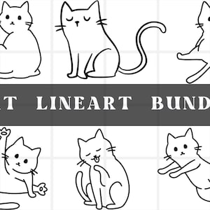 Cat Line Art SVG PNG Digital Download\ Hand drawn cats\ Minimalist Cat SVG Mega Bundle\ Cat Kitty Clip Art\ Line Drawing\ Cat Lover Svg.
