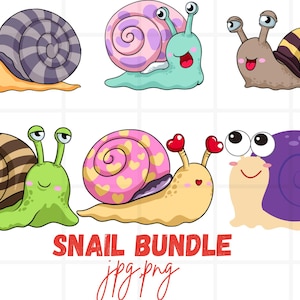 Aquarell niedliche Schnecke Clipart, Frühling Sommer Schnecken Garten, Kinderzimmer, Muscheln Tiere Liebe Saison Kinder Geburtstag Baby Shower Bundle Png