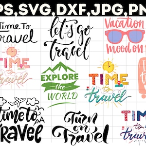 Travel SVG Bundle\ Back to Travel Vector Cut File\ Vacation Vector\ Travel World Quotes Cut File Cricut Silhouette\ Vacay Staycation Graphic