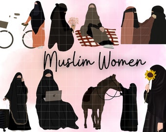 Fille musulmane hijabi \ autocollant planificateur numérique islamique \ enfants mignons \ enfant musulman \ belle fille avec hijab \ fille hijabi fichier PNG SVG islamique