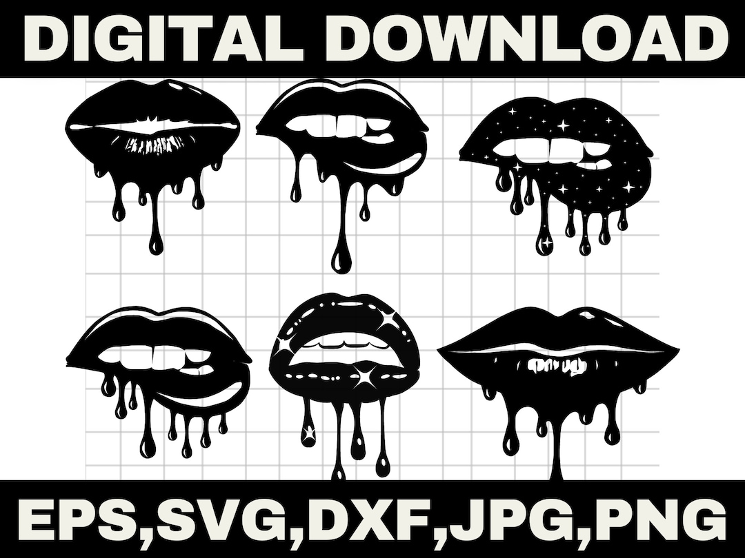 Lips Svg Black Lips Svg Bundle Kiss Svg American Lips Svg Kiss Design