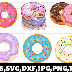 Donut SVG Bundle\ Chocolate Donut SVG\ Doughnut SVG\ Donut Clipart\ Sprinkles svg\ Sprinkles Donut svg\ Layered Donut svg\ Donut png\ dxf