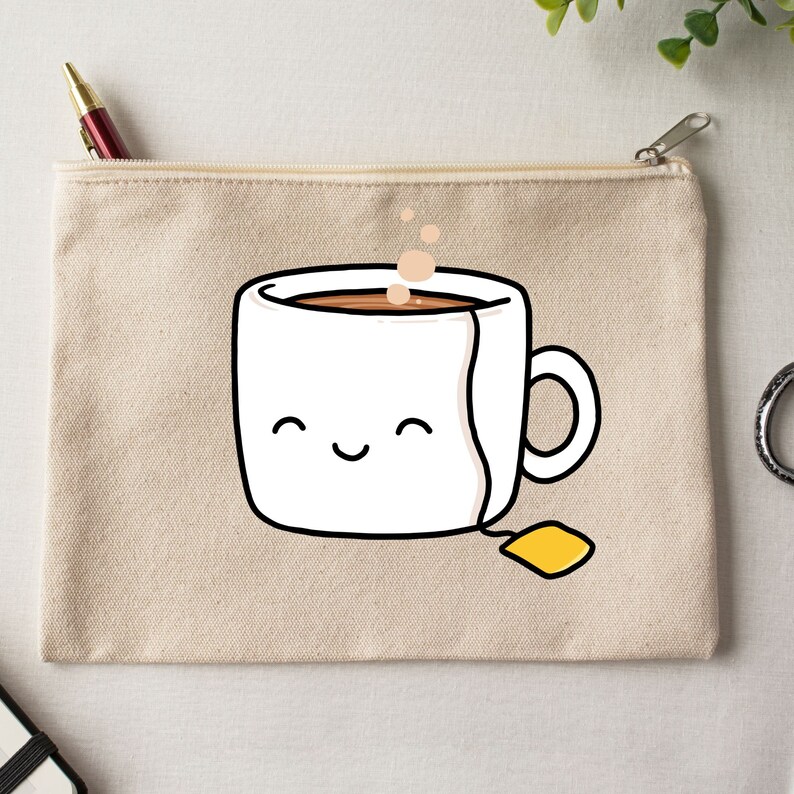Kawaii Tea Time Clipart\ Cute Teacup\ Teapot PNG\ Digital Image ...