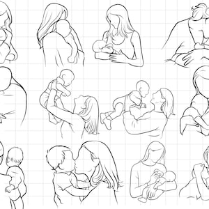 Madre e hijo Svg\ Madre abraza a un bebé Svg\ Madre flor Svg\ Archivos Svg cortados\ Mamá svg\ Recién nacido svg\ Silueta\ Flor Svg\ Png