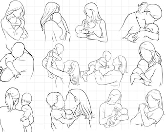 Mother And child Svg\ Mother hugs a baby Svg\ Flower Mother Svg\ Svg Cut Files\ Mom svg\ Newborn svg\ Silhouette\ Flower Svg\ Png