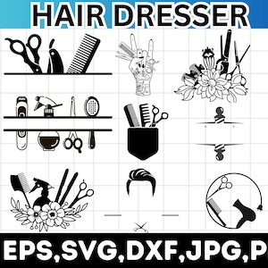 FRISUR SVG-Logo-- Friseur-Svg-Dateien