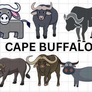 Cape Buffalo Head Design\ svg png\ grafika wektorowa plik cięty laserowo clipart\ natychmiastowe pobieranie cyfrowe