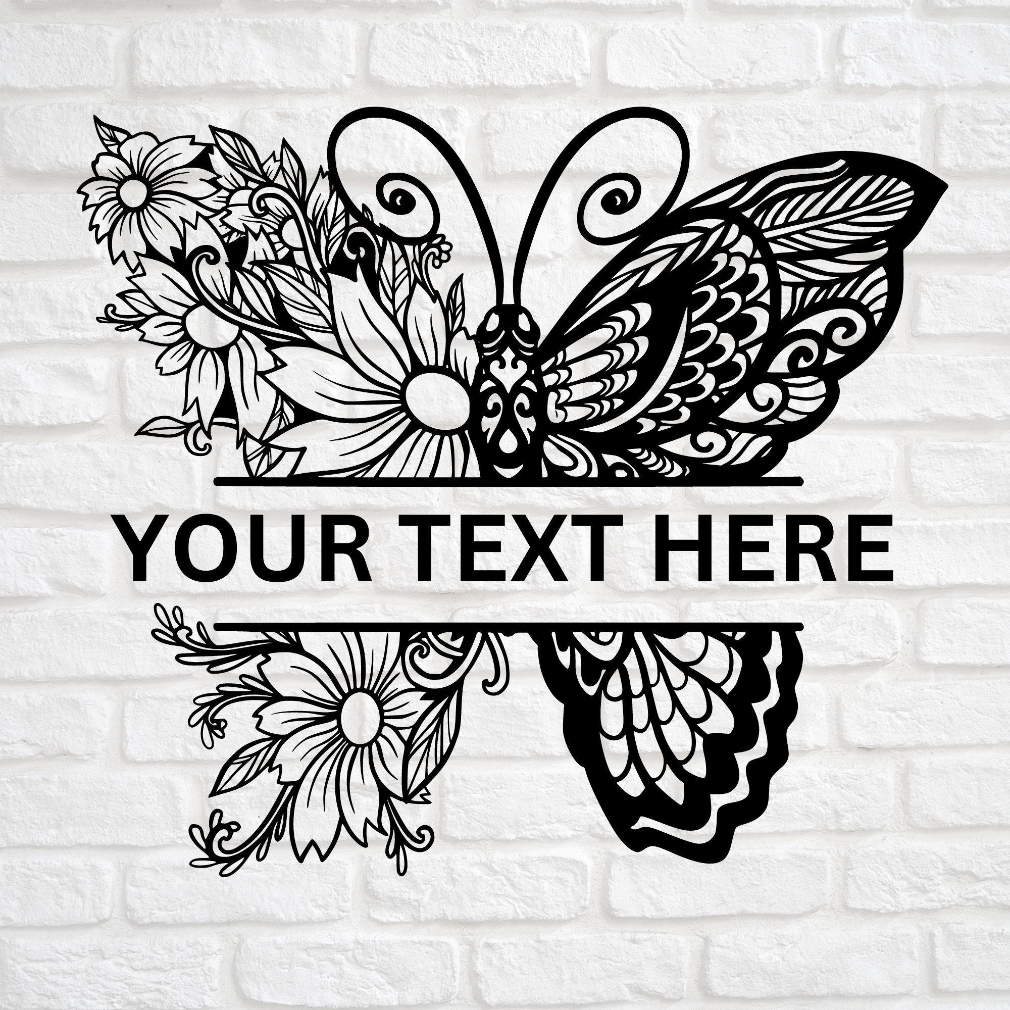 Butterfly Monogram Svg Bundle Butterfly Split Monogram Svg - Etsy