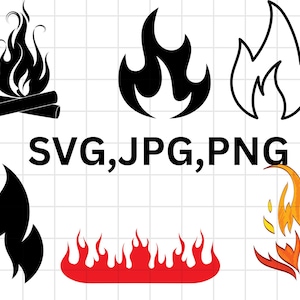 Fire Flame SVG\ Fire svg\ Fire Flame Cricut\ Fire shape\ Laser cut file\ Flame Svg Bundle\ Silhouette\ Fire Clipart\ Png\ Jpg