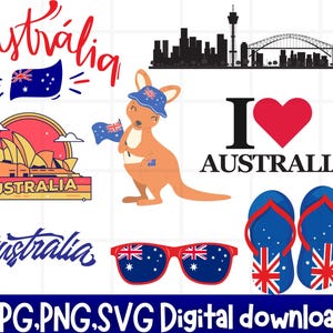 Australia SVG Bundle\ Australia Clipart & Images\ Koala Svg\ Australian Svg\ Sydney Svg\ Australia Map Outline\ Kangaroo Svg