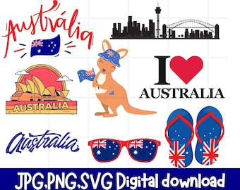 Australia SVG Bundle\ Australia Clipart & Images\ Koala Svg\ Australian Svg\ Sydney Svg\ Australia Map Outline\ Kangaroo Svg