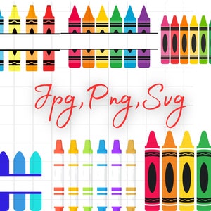 Crayon Monogram Svg\ Crayon Split Monogram Svg\ Teacher Monogram Svg\ Crayon Svg\ Crayon Set Svg\ Crayon Cut File\ Crayon Svg Design