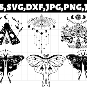 Mystical Moth svg\ Magical Hand svg\ Moth svg\ Moon moth svg\ Magic illustration svg\ Witchcraft svg\ Boho svg\Magic Illustration svg png