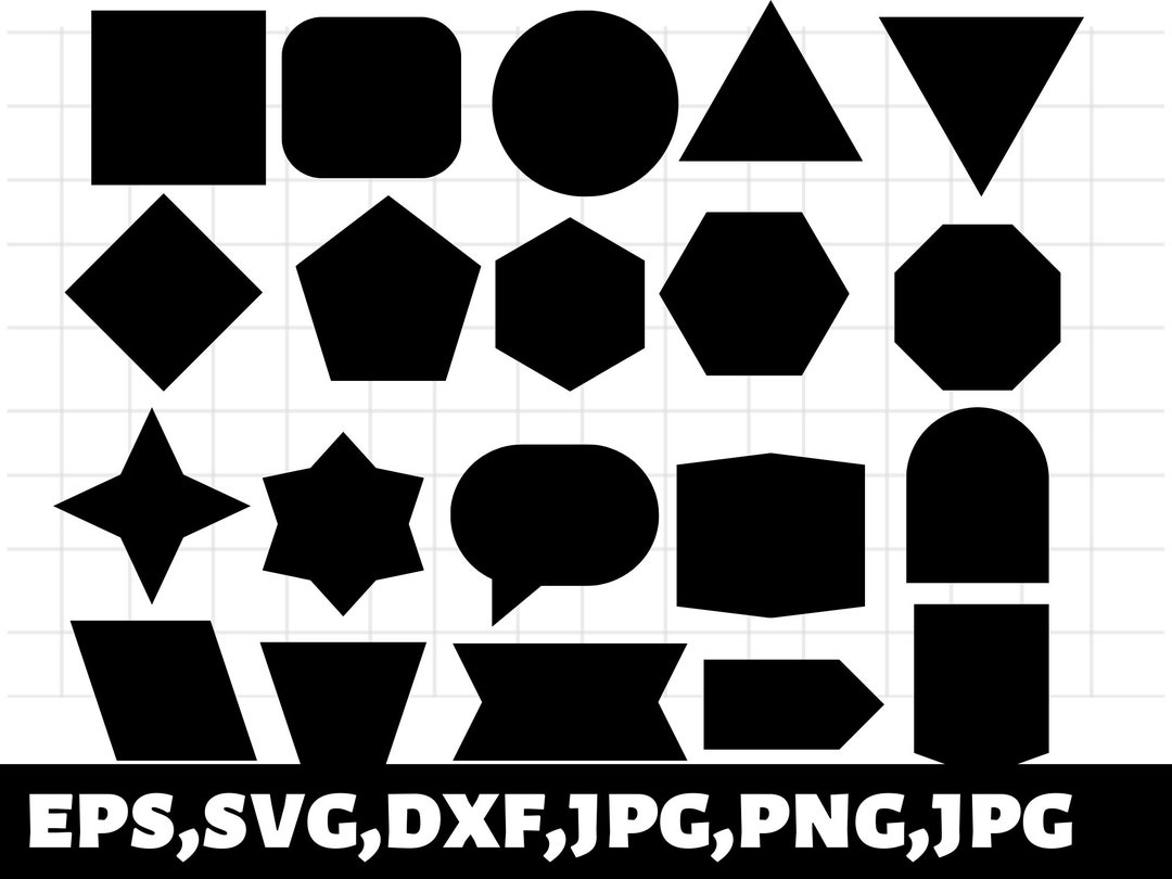 Basic Shape SVG Bundle Basic Shape PNG Bundle Basic Shape Clipart Basic ...
