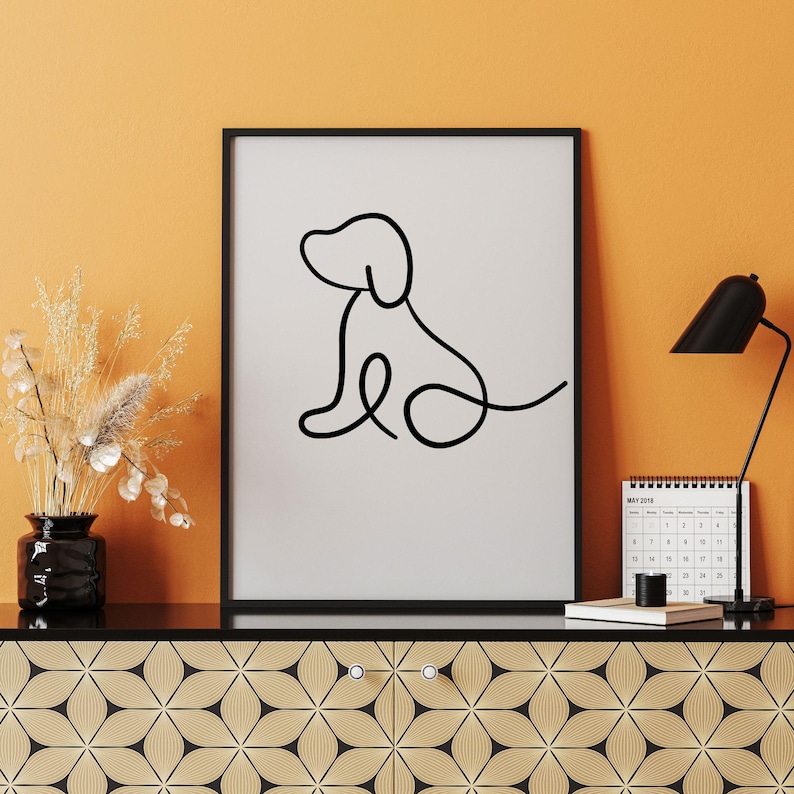 Hund SVG Clipart Bundle\ Raser\ Digital linjeteckning och minimalistiska vektorhundar\ SVG-filer för Cricut\ Sublimering, digital nedladdning bild 2