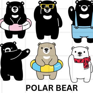 Polar Bear SVG\ Polar Bear Png\ Polar Bear Clipart\ Polar Bear Vector\ Polar Bear Silhoutte\ Bear Svg\ Christmas Svg\ Winter Animal Svg