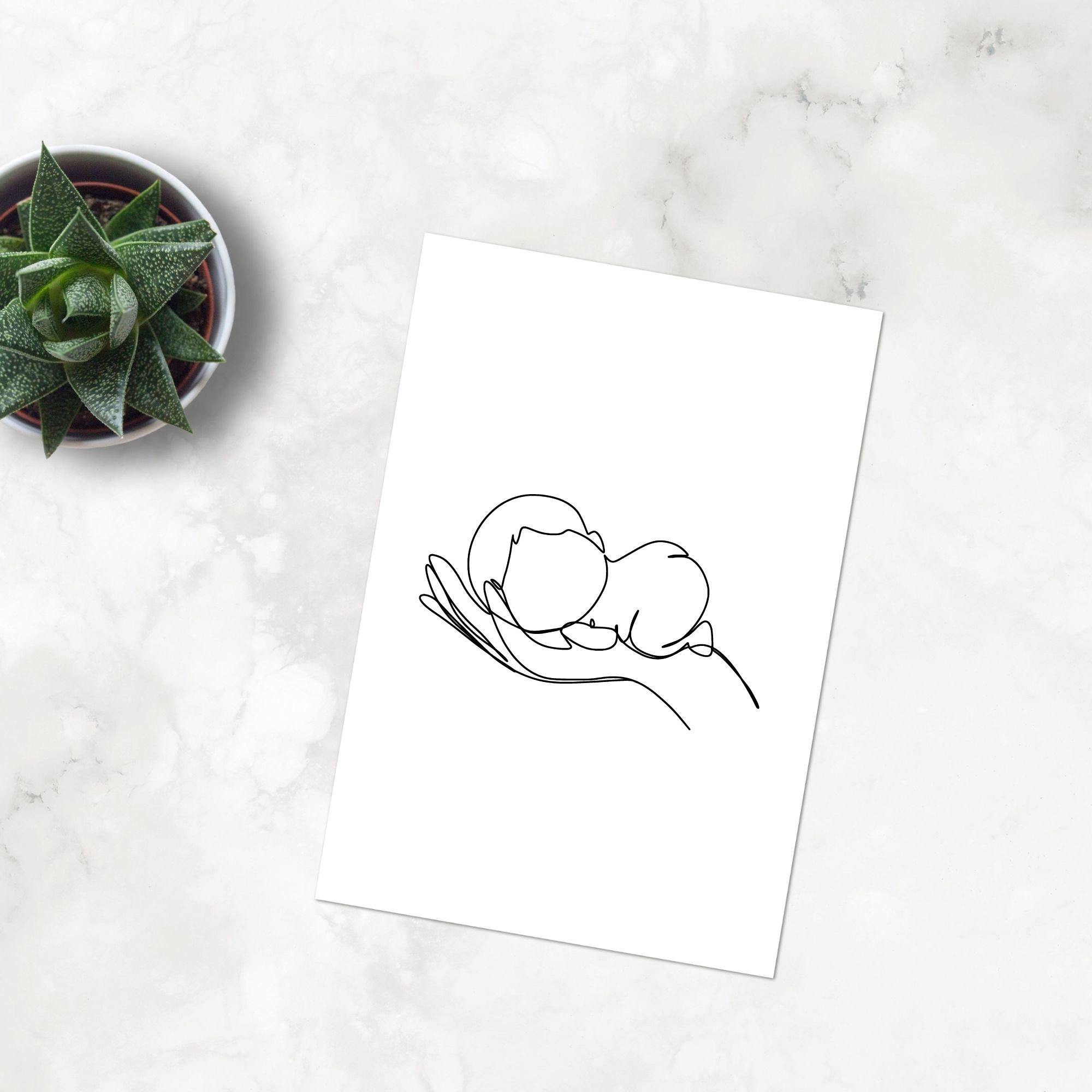 Baby Line Drawing SVG\ Newborn Babies Line Drawing Digital File\ Baby ...