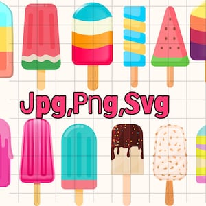 Popsicle svg\ Summer Cut File\ Dripping Popsicle\ Silhouette\ Cricut\ Digital File