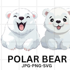 Polar Bear SVG\ Polar Bear Png\ Polar Bear Clipart\ Polar Bear Vector\ Polar Bear Silhoutte\ Bear Svg\ Christmas Svg\ Winter Animal Svg
