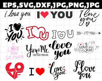 I Love You SVG\ Love svg\ Wedding SVG Cut Files\ Digital DOWNLOAD