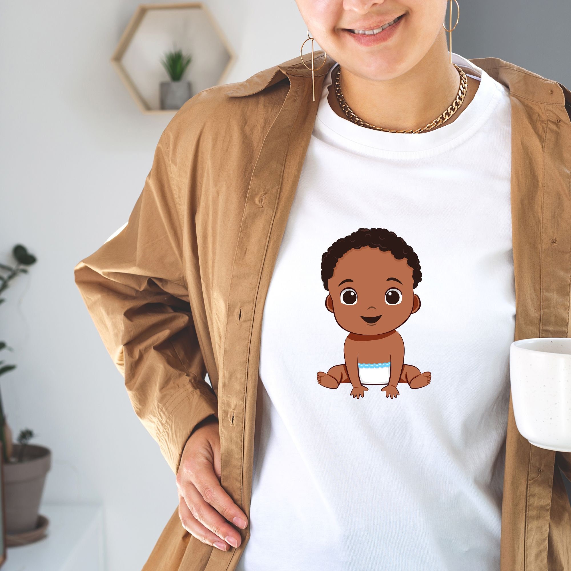 Black Baby Boy SVG\ SVG Cut File & PNG\ African American Baby Boy Svg ...
