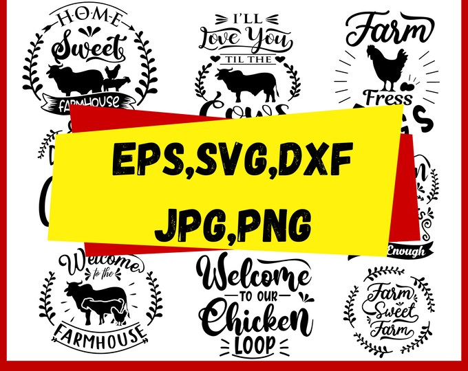 Farmhouse Kitchen Svg Bundle, Kitchen Sign Making Svg, Kitchen Sign Svg ...
