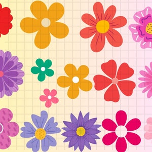 Flower SVG Bundle\ Flower Cut File\ Flowers Svg\ Spring Svg\ Flower Silhouette Clipart\ Instant Download