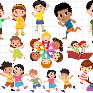 Niños PNG\ Niños Clipart\ Niños Clipart\ Niños PNG\ Niño y Niña Clipart Vector Imprimible en 300dpi