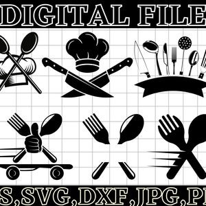 Chef tools svg\ Chef Svg file\ Chef Hat svg\ Cooking svg\ Kitchen svg\ Cook svg\ Head chef svg\ Grill svg\ Chef Gear design\ Gear svg\ png