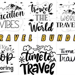 Travel SVG Quotes  Sayings\ Adventure\ trip\ tourism\ Set Bundle\ SVG\ png