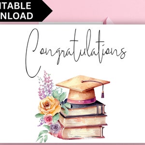 Printable Graduation Card\ Congratulations Graduate\ Folding Graduation Card\ Congrats Grad\ Congratulations Card