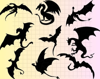 Drachen geschnitten Datei-Drachen-Kopf-Drachen-Svg-Bundle-Drachen-Schnitt-Datei-Drachen-Clip-Art