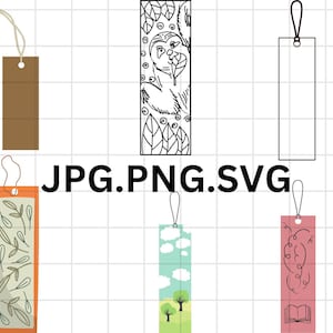 Bladwijzer SVG-bundel \ bladwijzersjabloon Svg\ Reading Svg\ Floral bladwijzerontwerp