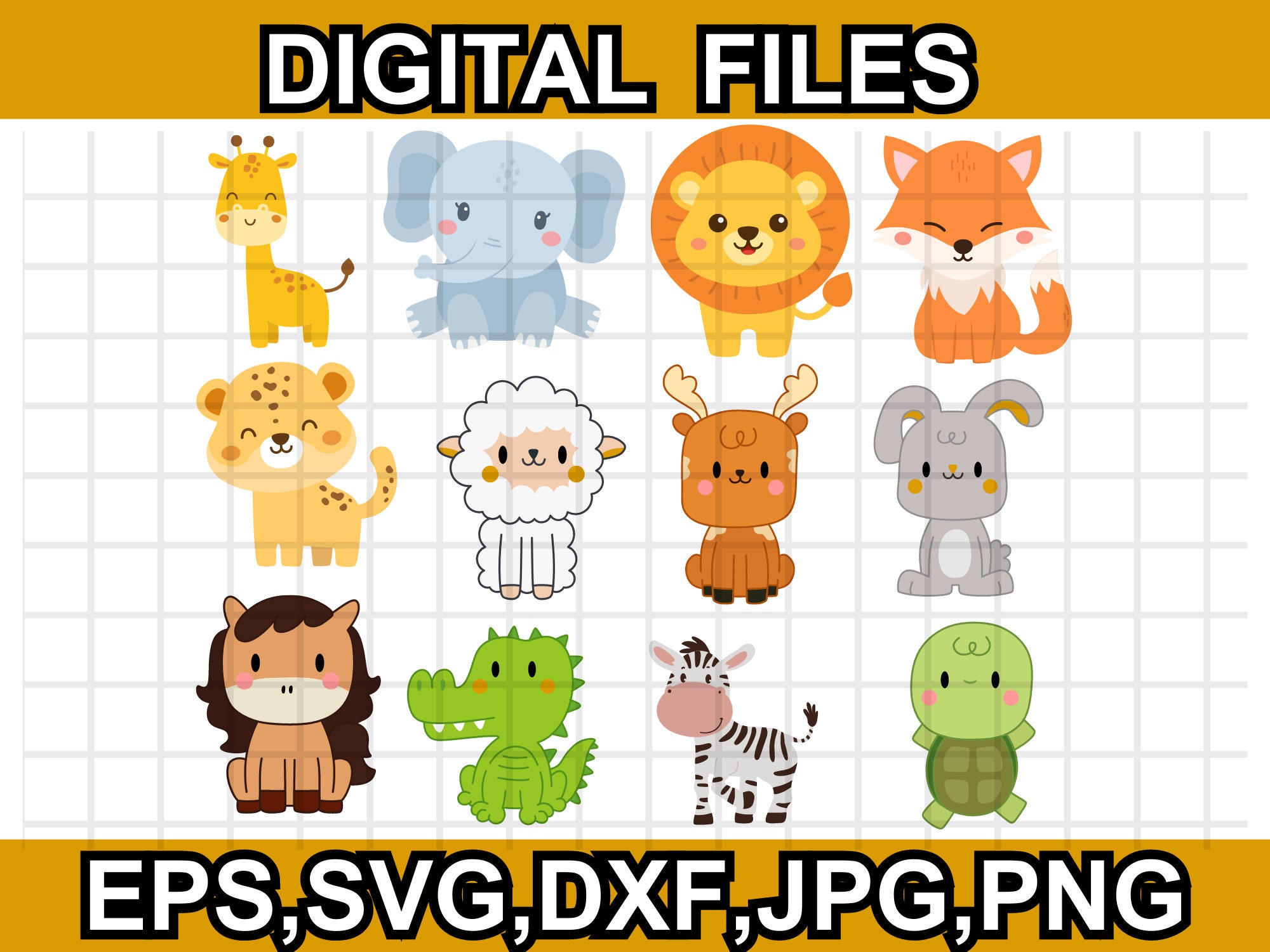 Baby Animals Svg Bundle\ Jungle Animal Svg\ Lion\ Zebra\ Elephant ...