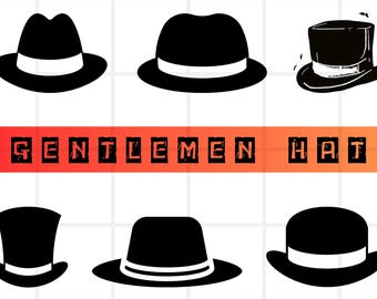 Haut de forme SVG\ Fichiers Svg pour Cricut\ Haut de forme Silhouette\ Haut de forme coupe fichier\ Gentleman svg\ couvre-chef Svg\ chapeau Clipart\ haut de forme vecteur\ chapeaux Svg