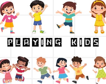 Happy Children Kids\ Play Playing Childhood\ Kindergarten\ Toys Stacking Skipping Rope Boys Girls\ Friends Icons Symbol\ Sign PNG