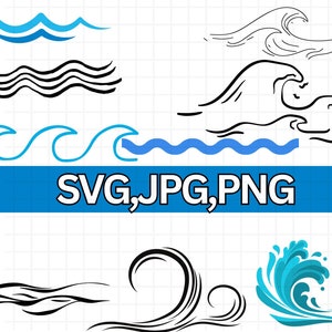 Ocean Border Svg\ Ocean Themed Border Svg\ Ocean Life Svg\ Nautical Svg\ Sea Waves Svg\ Wave Cut Files\ Wave Clipart\ Ocean Waves Svg