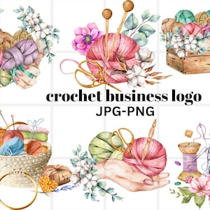 clipart entreprise au crochet \ action de grâces artisan logo petite entreprise à domicile monogramme \ logo astucieux femme noire