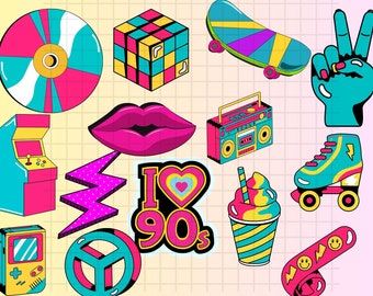 90s SVG\ 90s PNG\ I Love The 90s Svg\ I Love The 90s Png\ 90's Svg\ 90s Clipart\ 90s Theme Party Vibes Y2K Retro Nostalgia 80s 1990s