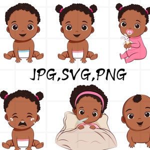 Bébé garçon noir SVG\ fichier coupe SVG & PNG\ bébé garçon afro-américain svg\ bébé prince vecteur\ garçon noir svg\ svg afro garçon